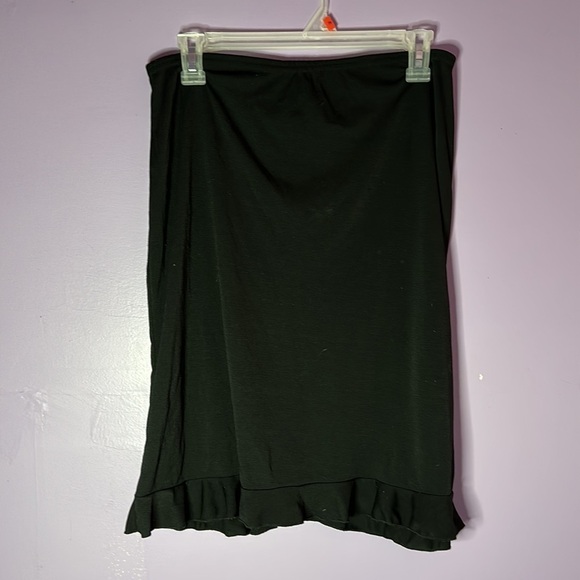 Kathie Lee Women’s Black Skirt Size Medium Elastic Waist Casual Knee Length - Picture 1 of 4
